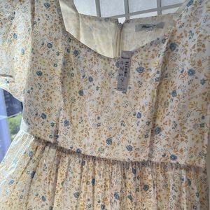 Madewell flutter-sleeve tiered maxi dress